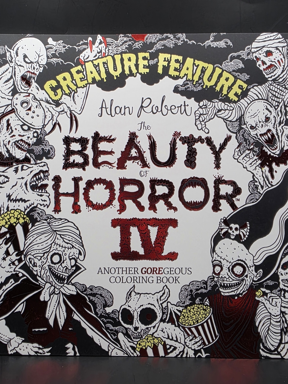 The Beauty of Horror IV Coloring Book - White/Black/Red